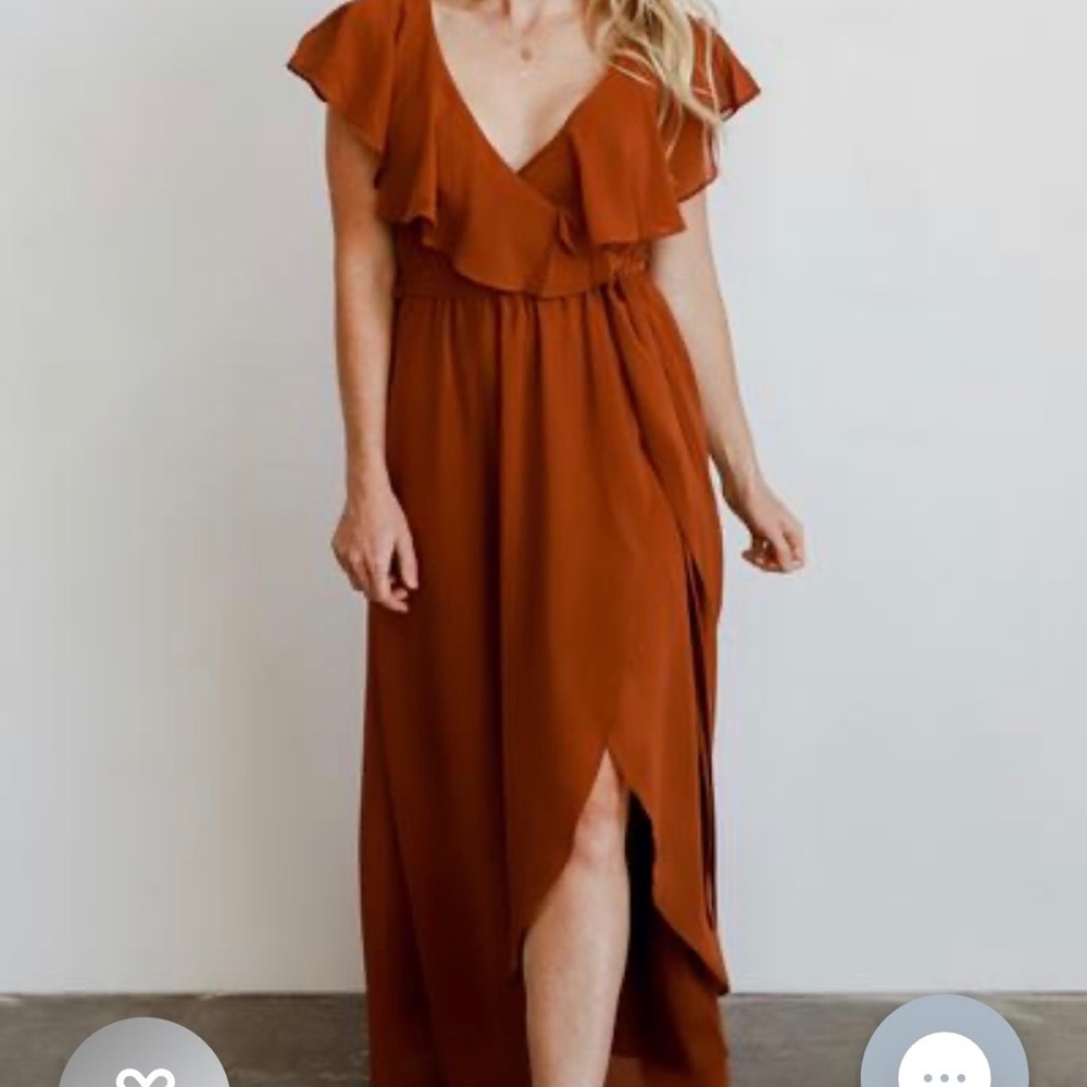 Baltic Born Katya Rust Ruffle Dress
